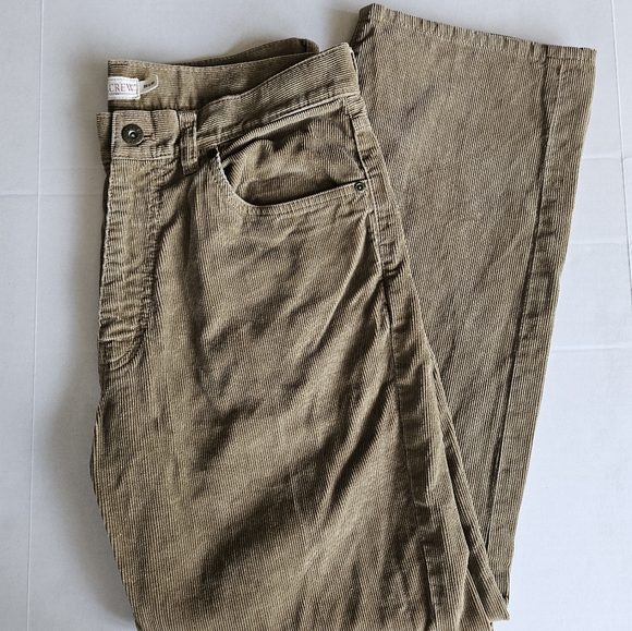 J Crew Beige Corduroy Pants Straight Leg Classic Fit Vintage Cord 32×30 Preppy - Picture 1 of 8